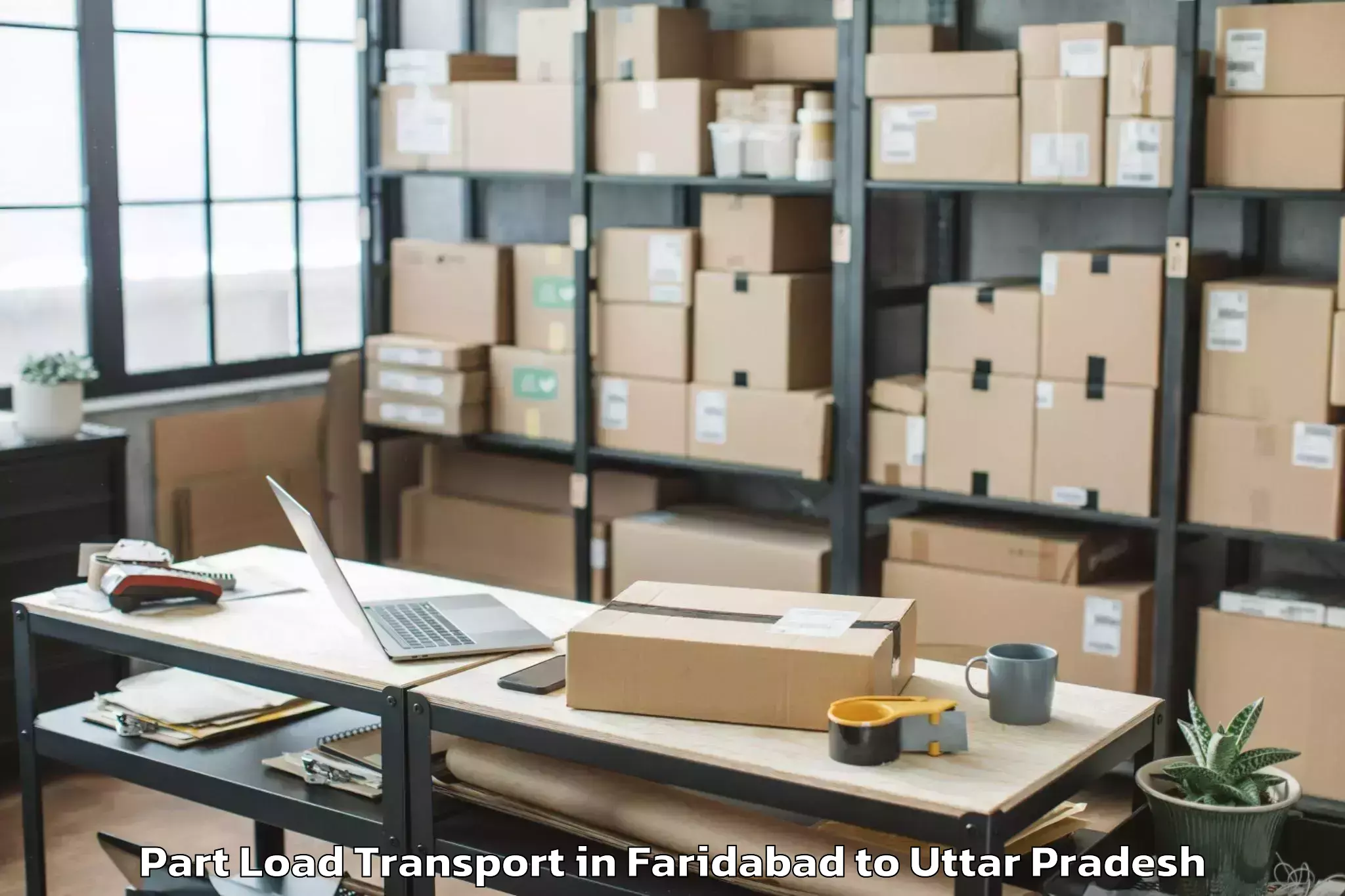 Faridabad to Auraiya Part Load Transport Booking